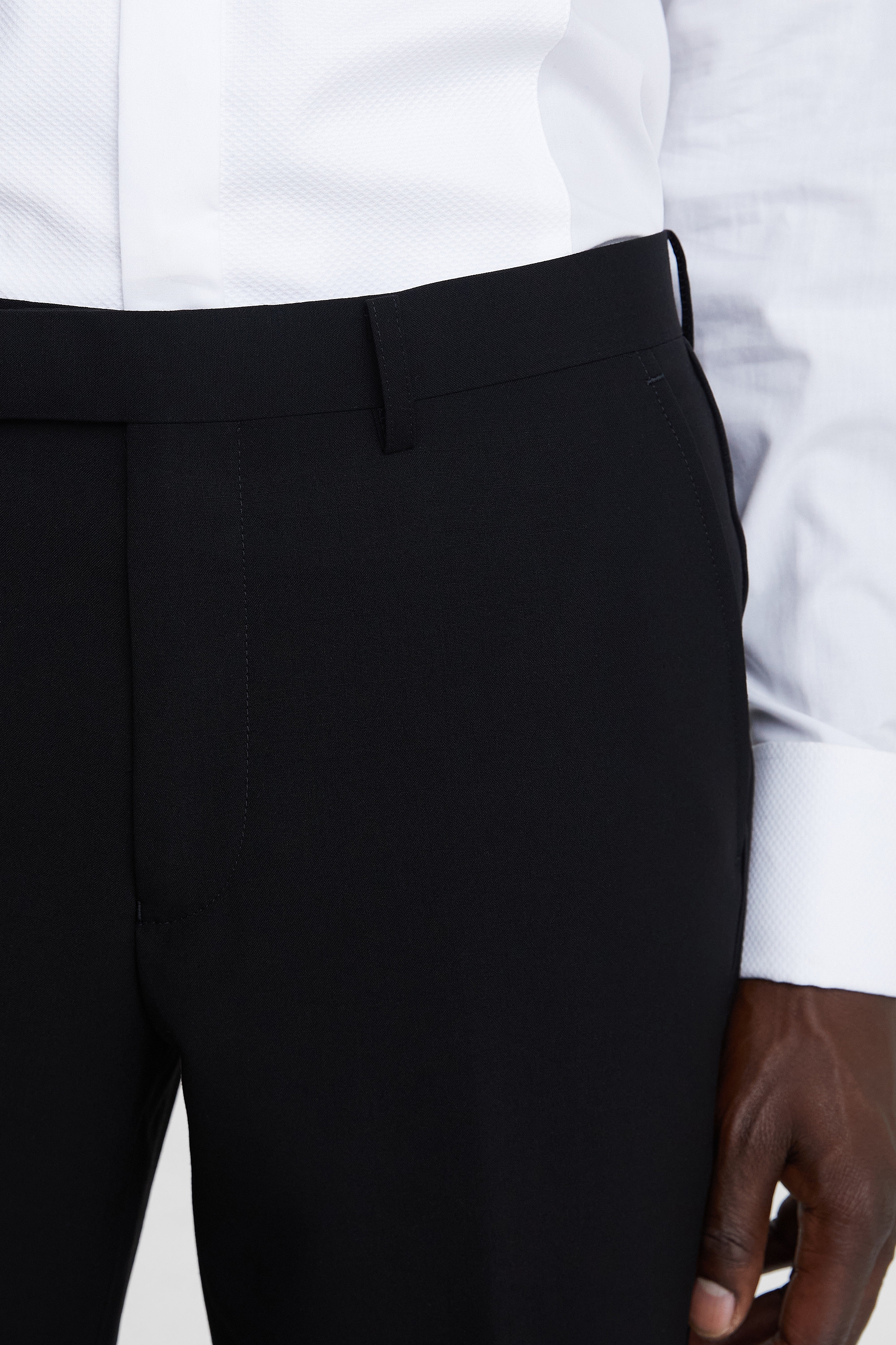 Tailored Fit Black Dress Trousers   Buy Online at Moss