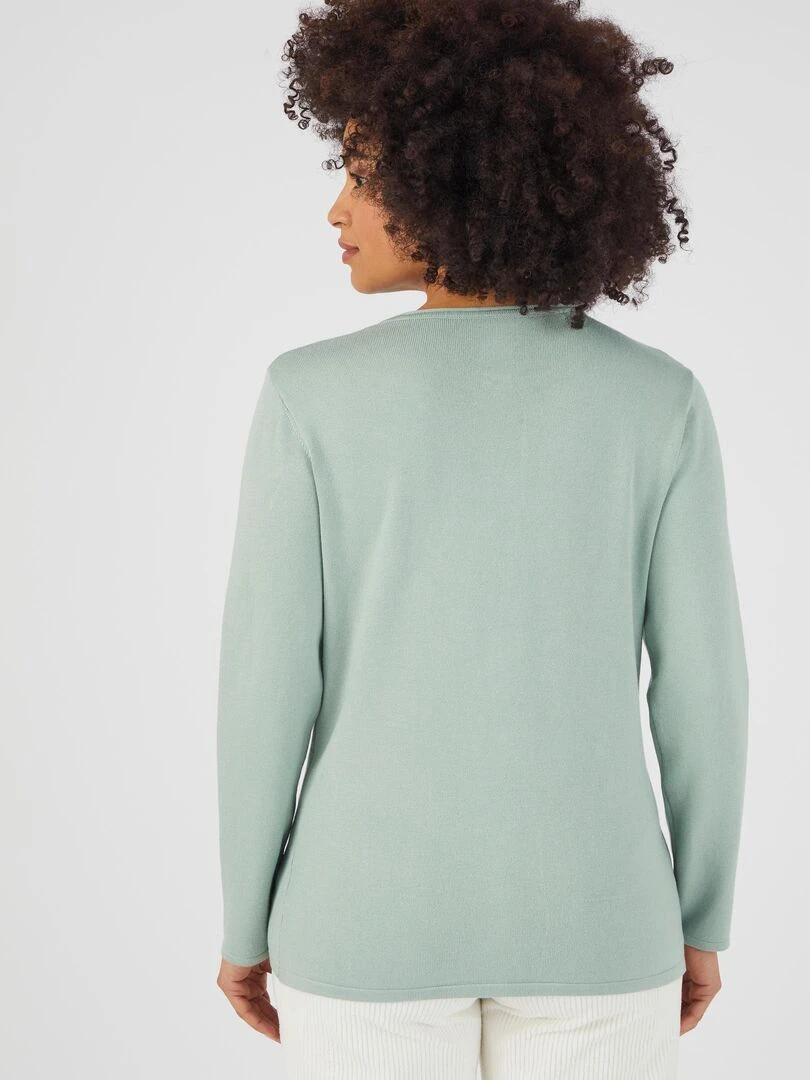 Cardigan fantaisie fibres viscose Lenzing(TM) EcoVero(TM)   Damart   Vert jade