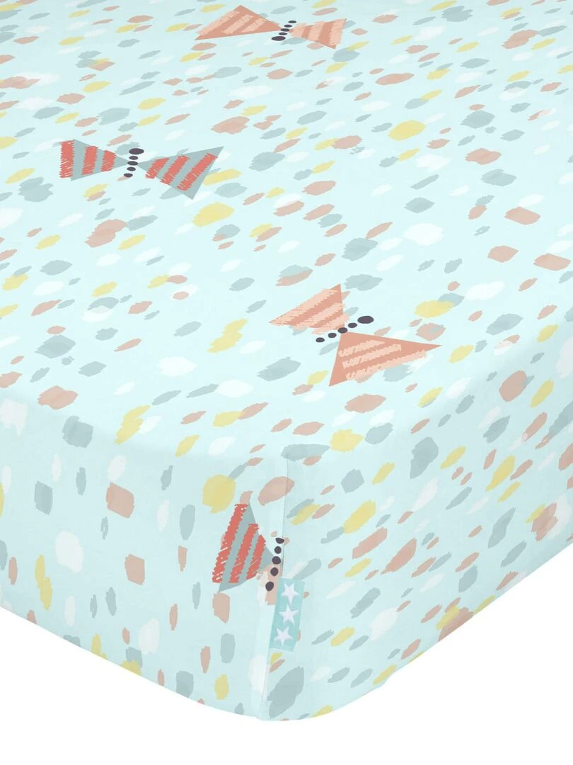 Drap housse Woodland Berceau "Happyfriday" Blanc