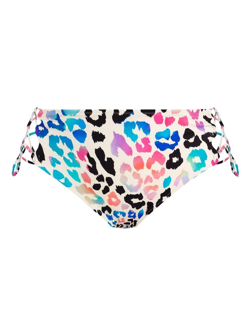 Bas de maillot ajustable taille haute Party bay   Beige clair