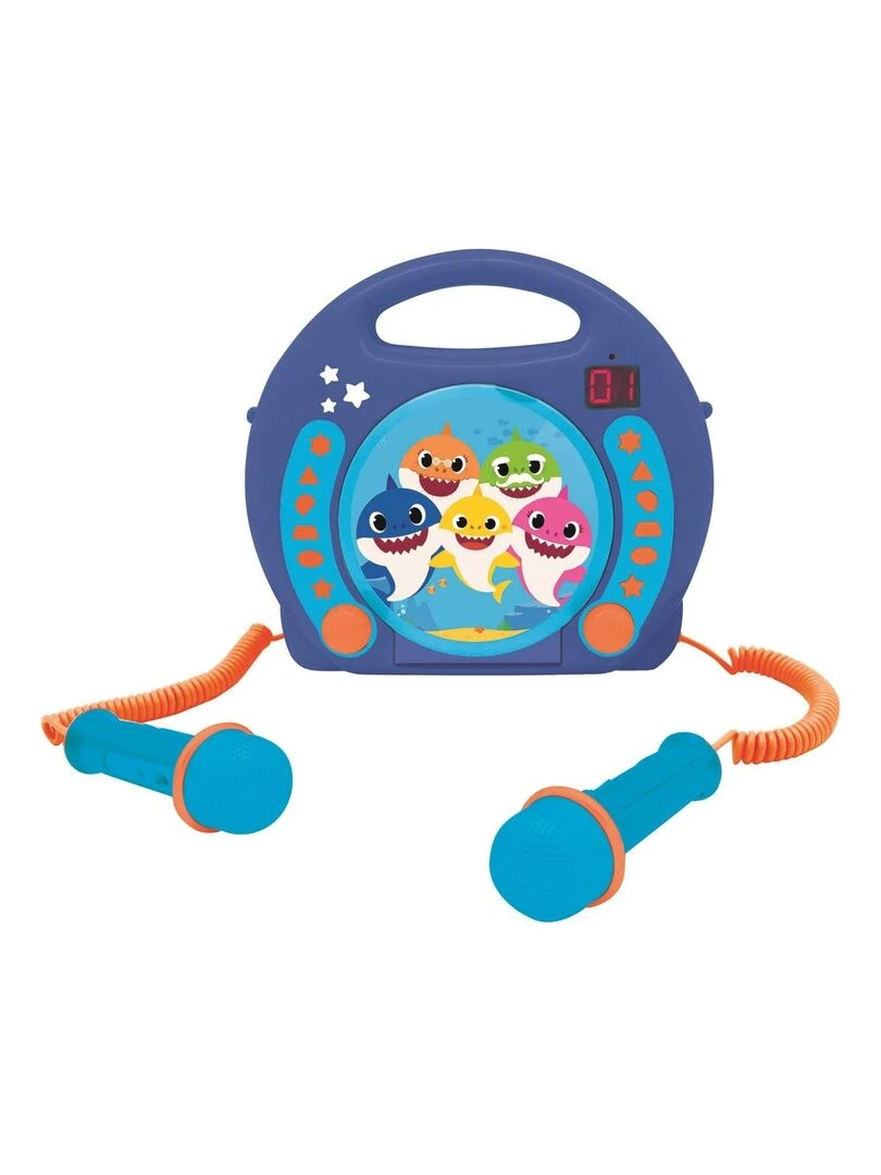 Lecteur Cd Portable Avec 2 Microphones Baby Shark   N/A