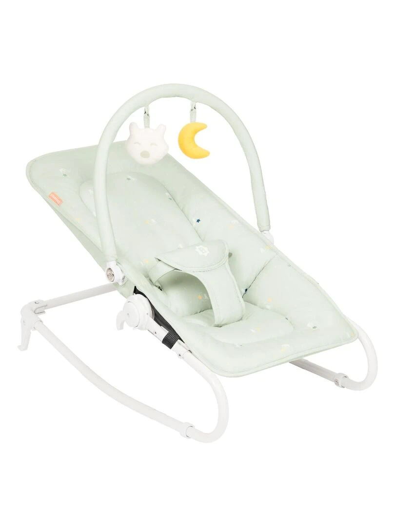 Transat pliable 2 en 1 multifonctions et arche de jeux Lichen 'Badabulle' Gris