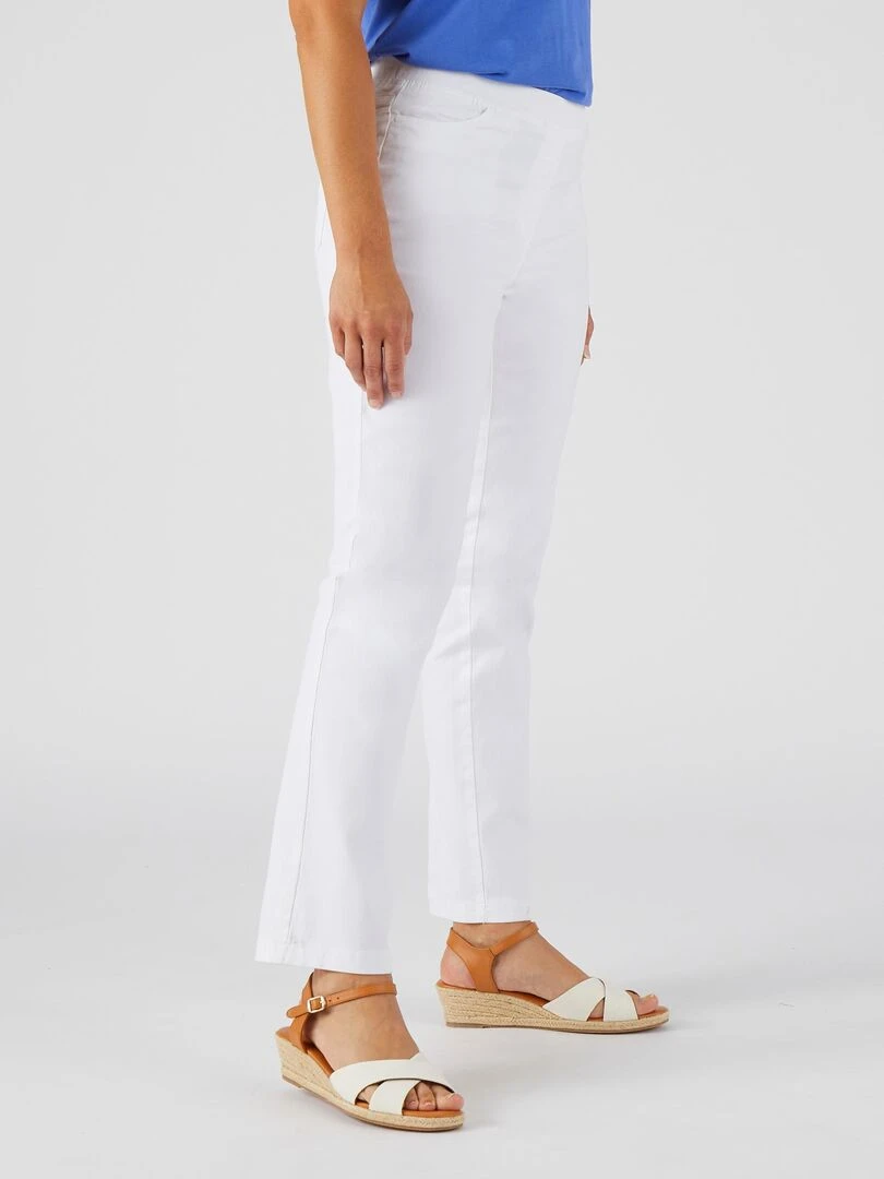 Pantalon gabardine extensible Damart Blanc