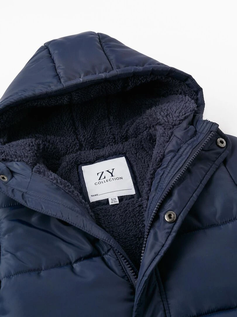 Manteau Matelassé avec Capuche pour Garçon   LITERATURE CLUB   Bleu foncé