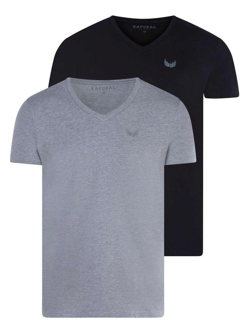 KAPORAL Lot de 2 T shirts coton slim Multicolore