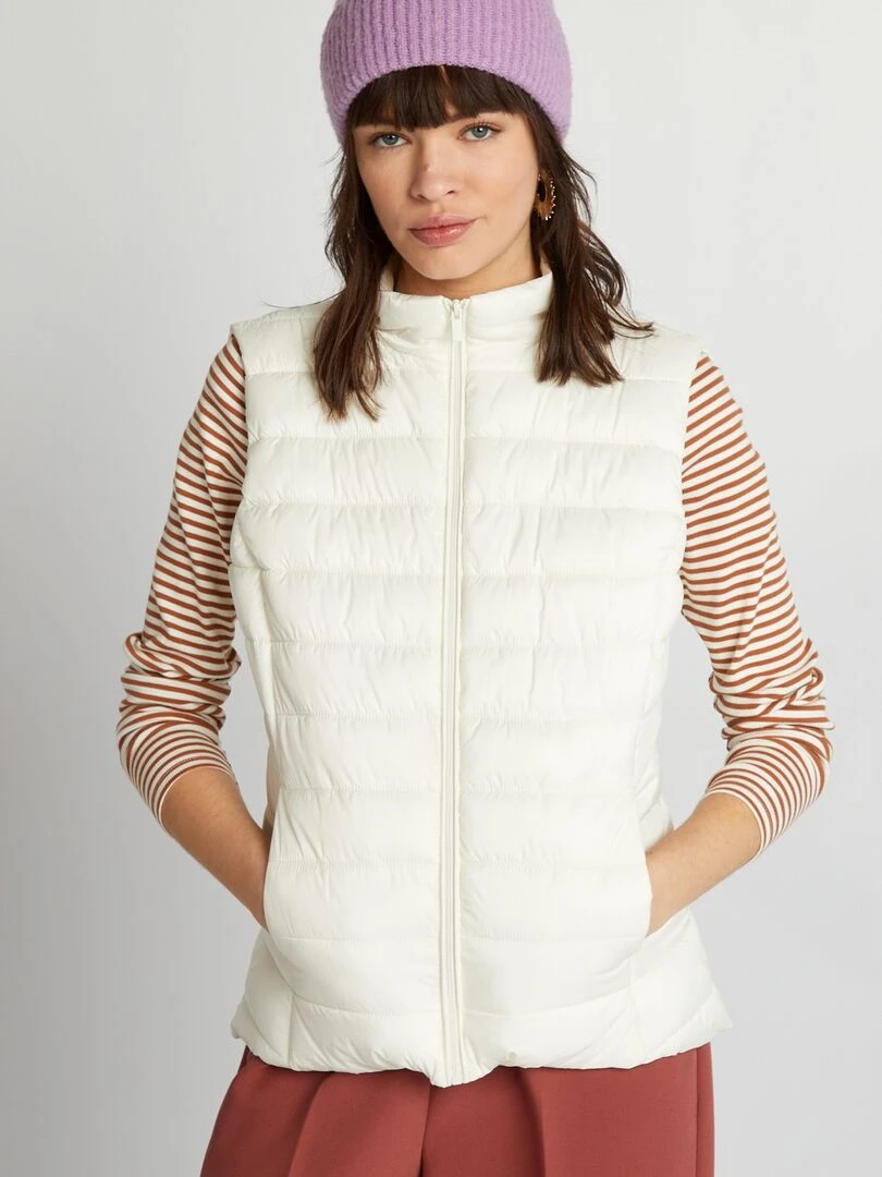 Doudoune sans manches   blanc