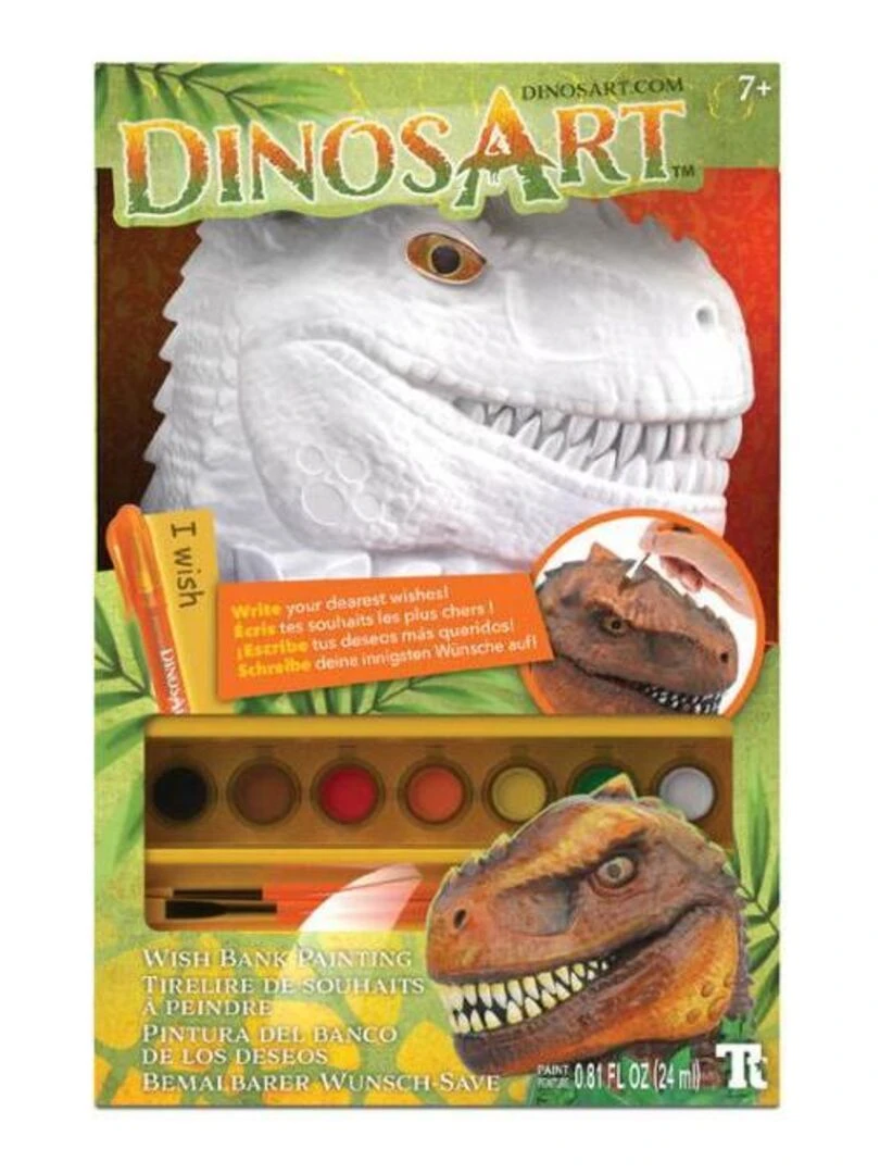 Tirelire à souhaits Dinosaures à peindre N/A