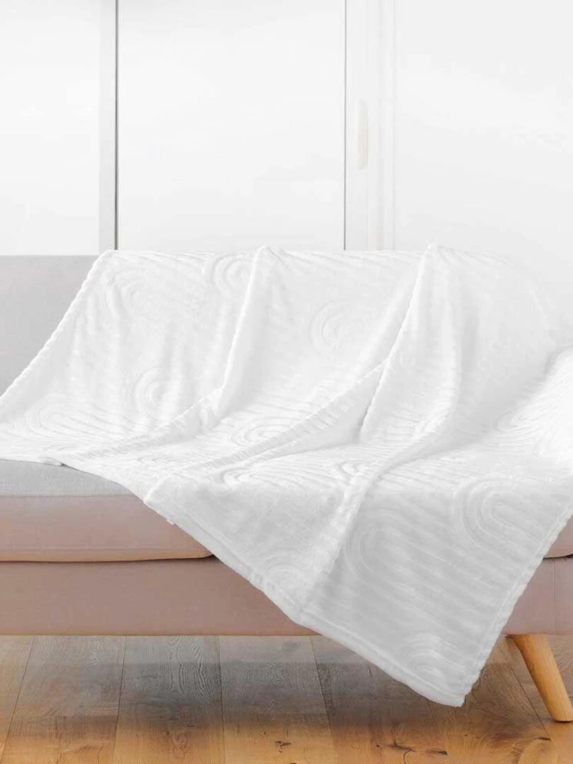 Plaid Esquisse Blanc