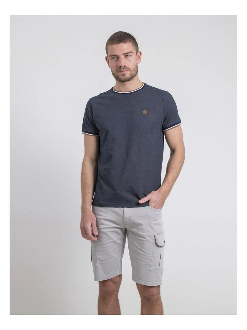 T shirt col rond NATEODOR Bleu marine
