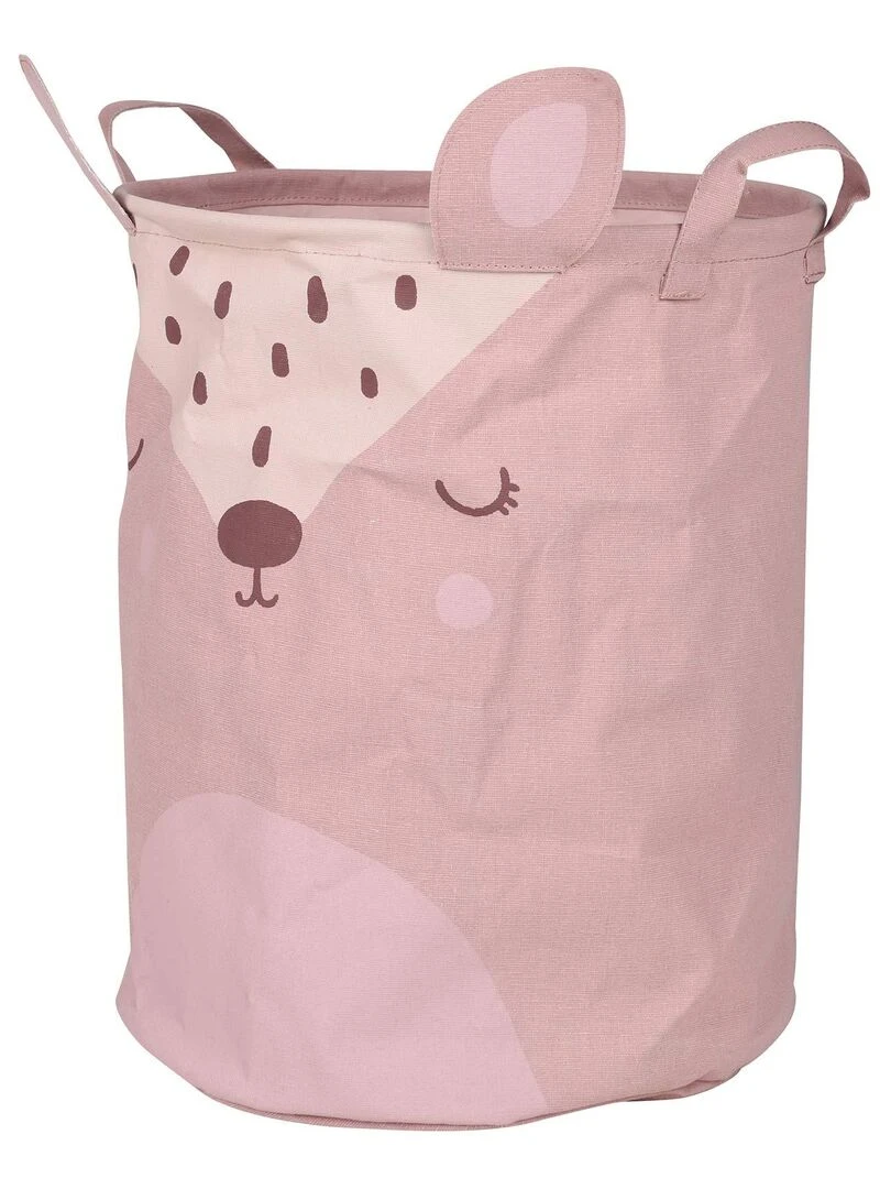 Sac de rangement rond biche Rose clair