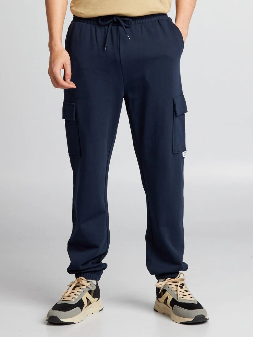 Pantalon de jogging avec poches multipoches Bleu