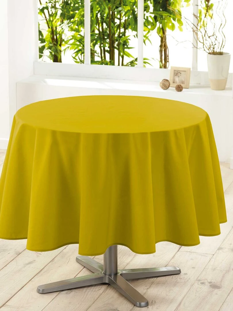 Nappe ronde Collection Essentiel top couleur Jaune