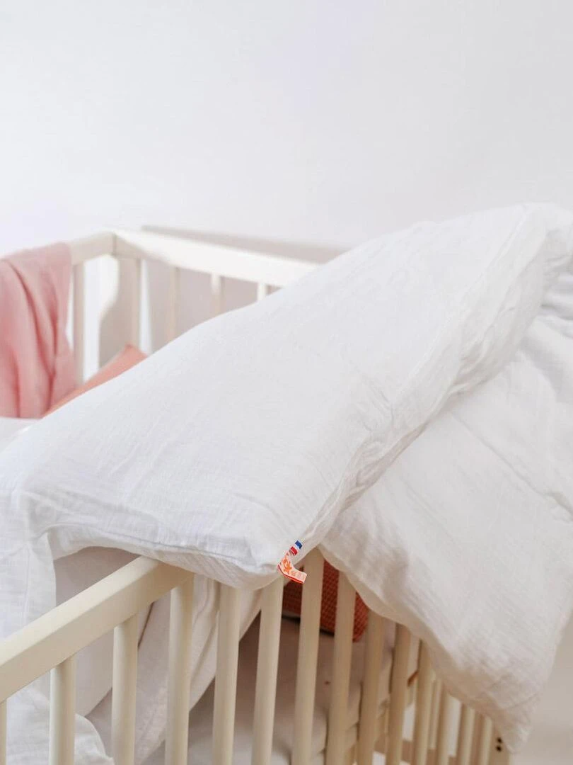 Housse de Couette en Coton Bio Blanc   Blanc