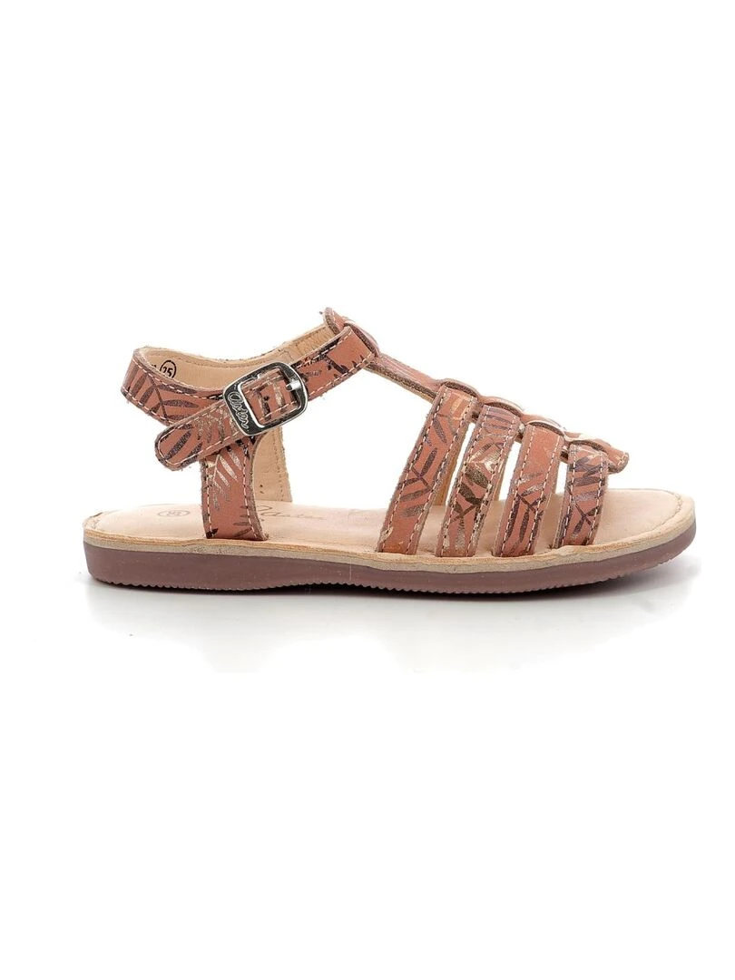 Sandales Cuir Drolote Orange