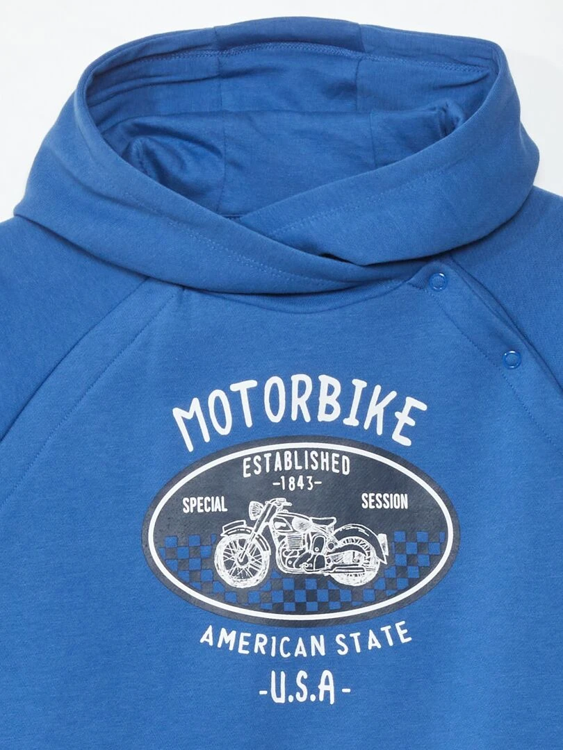 Sweat à capuche en molleton   So Easy   Bleu