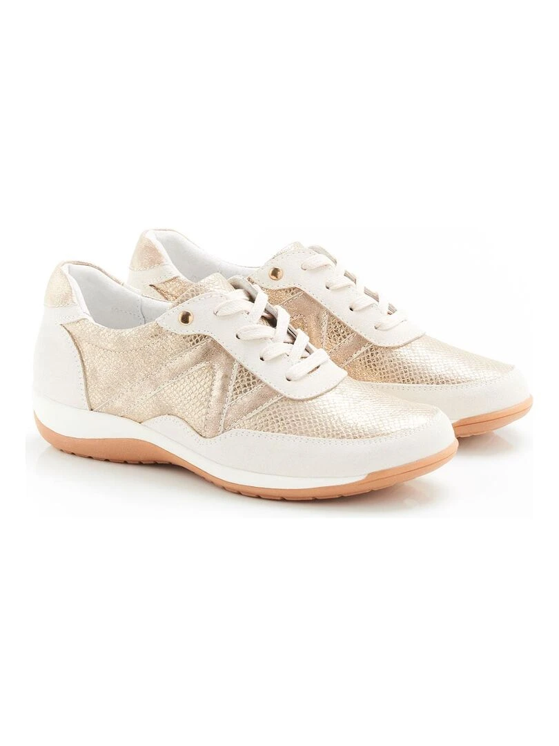 Derbies irisés à lacets semelle amovible Damart Marron