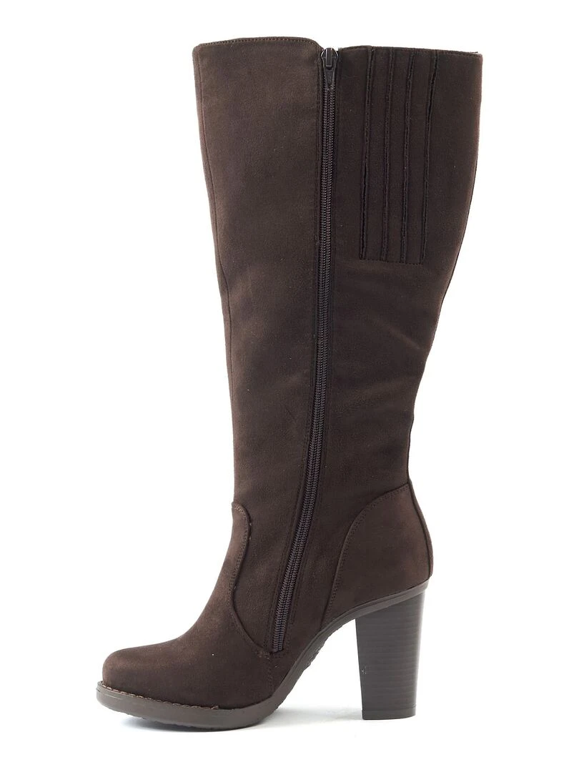 Gabylou Bottes XL pour mollets larges Modele Kamilla Marron foncé