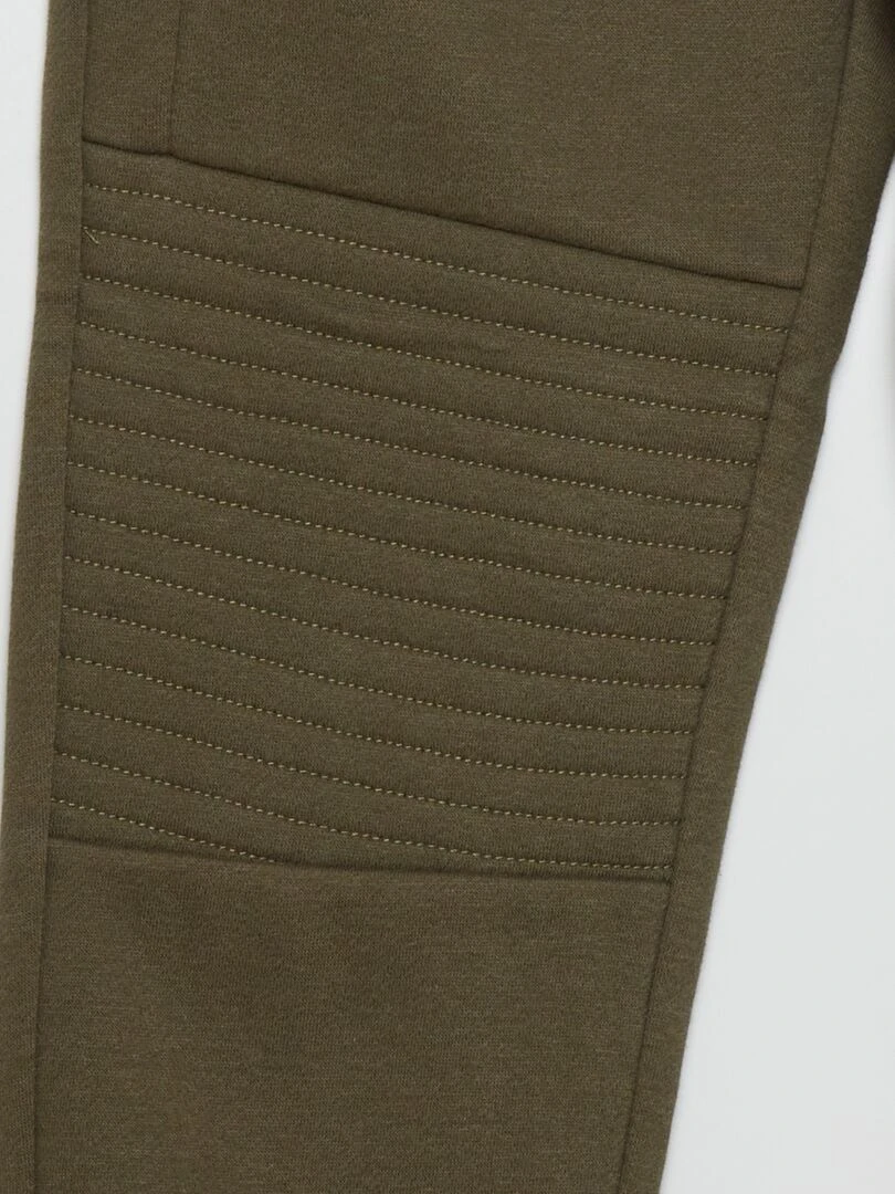 Pantalon jogging en molleton   Coupe + confortable   Kaki