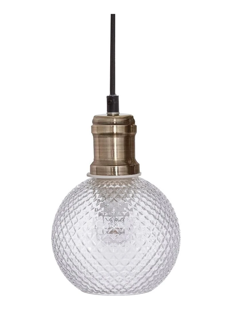 Suspension en verre 3 lampes Kat   Transparent