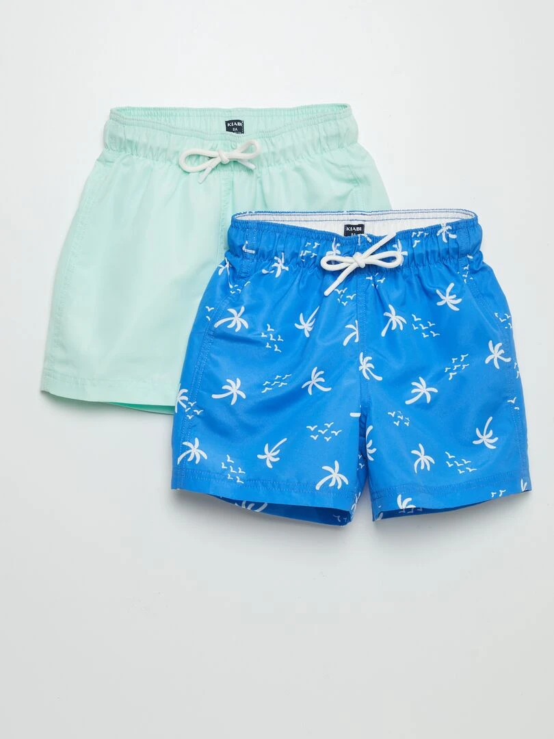 Lot de 2 shorts de bain Bleu