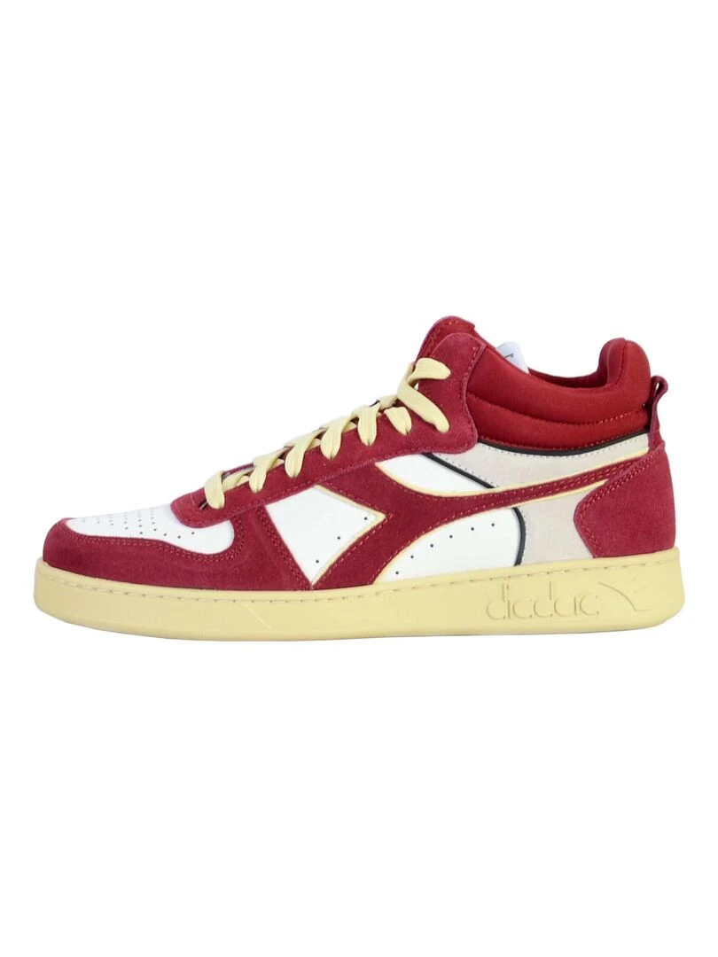 Basket Cuir Diadora Magic Demi Cut Blanc