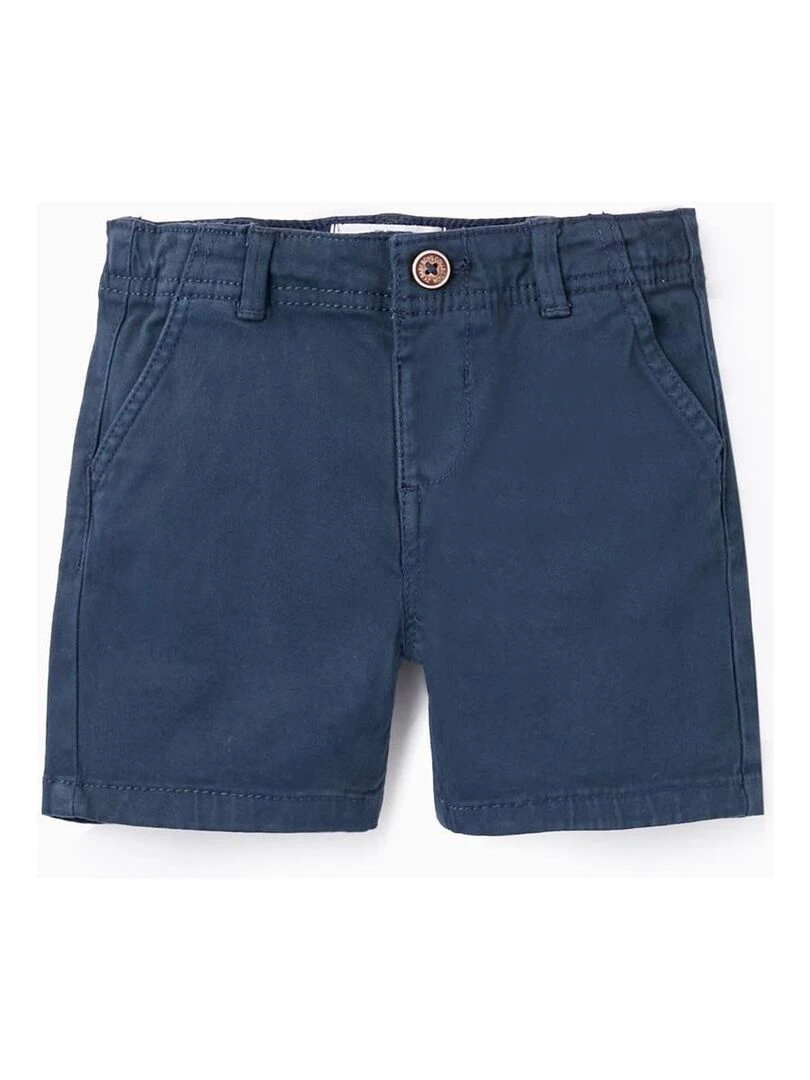 Short Chino En Sergé Pour Bébé Garçon Bleu foncé