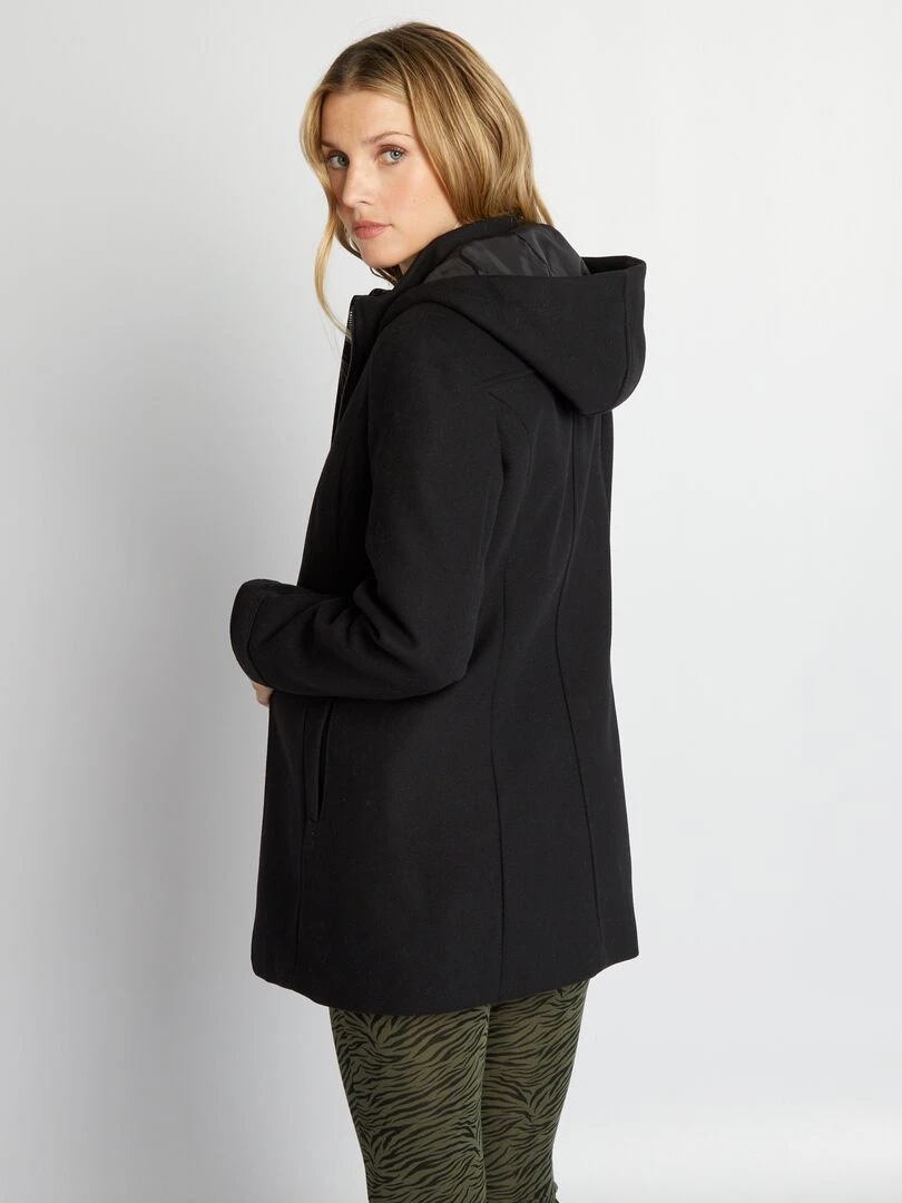 Manteau grossesse style lainage   noir