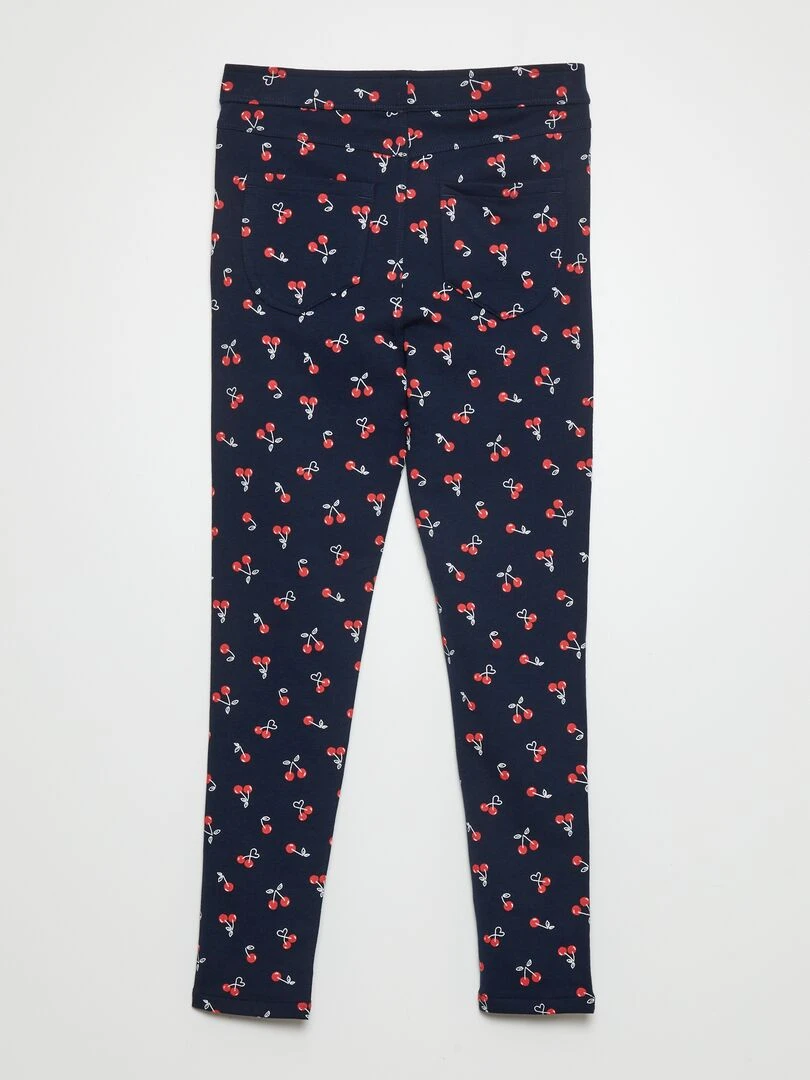Jegging en maille imprimée Bleu