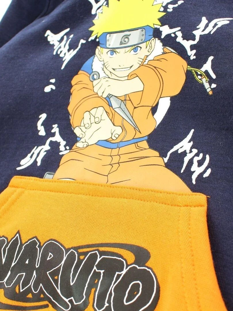 Disney   Sweat garçon imprimé Naruto en coton   Bleu marine