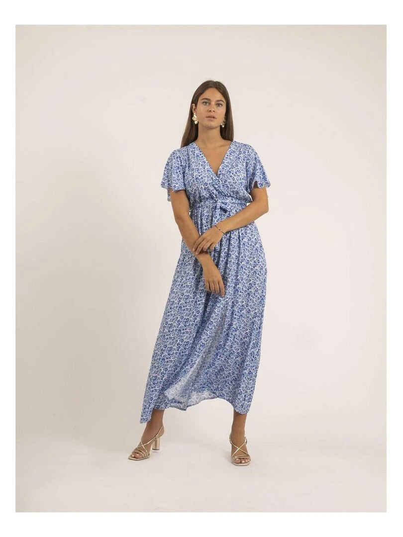 Robe longue motifs IFAM Bleu