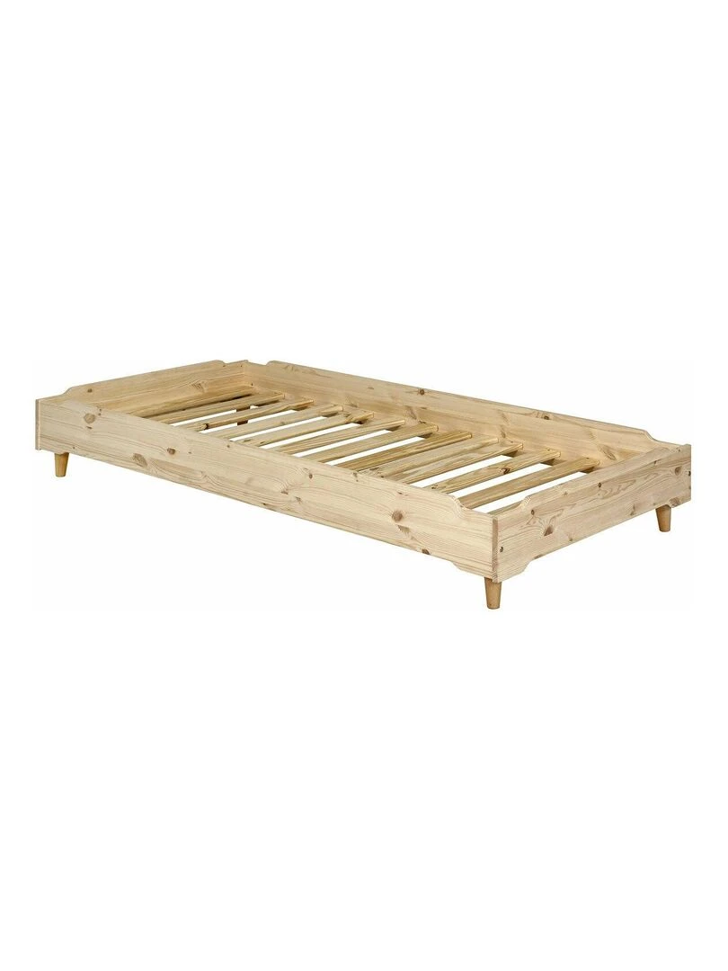 Lit avec pieds Jelly AKITEN RETAIL Marron
