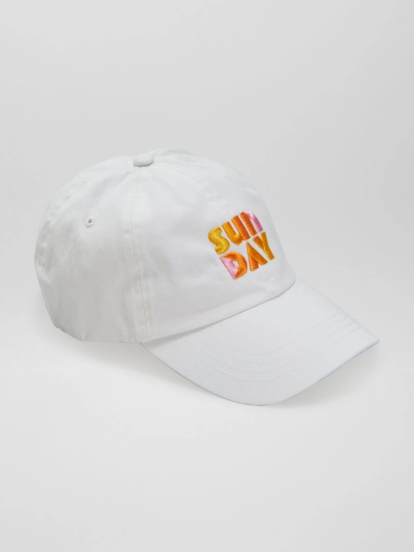 Casquette en toile 'Sunday' Blanc