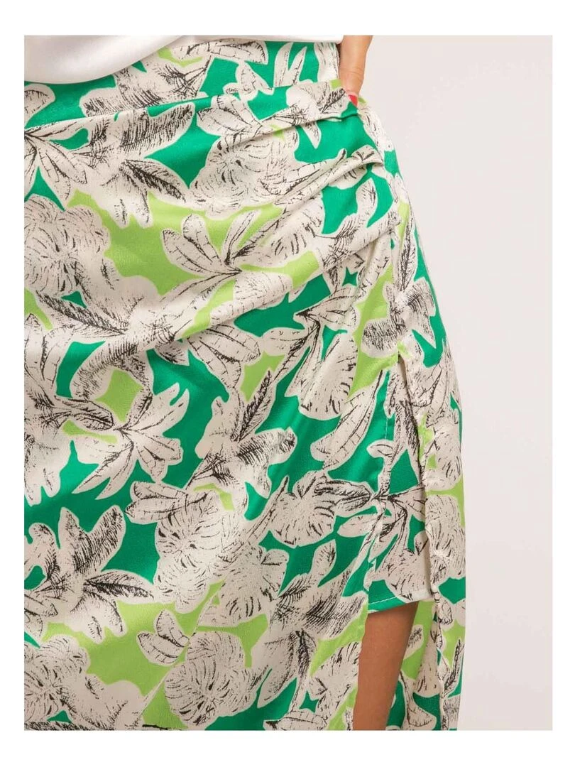 Jupe midi motifs XAMA Vert