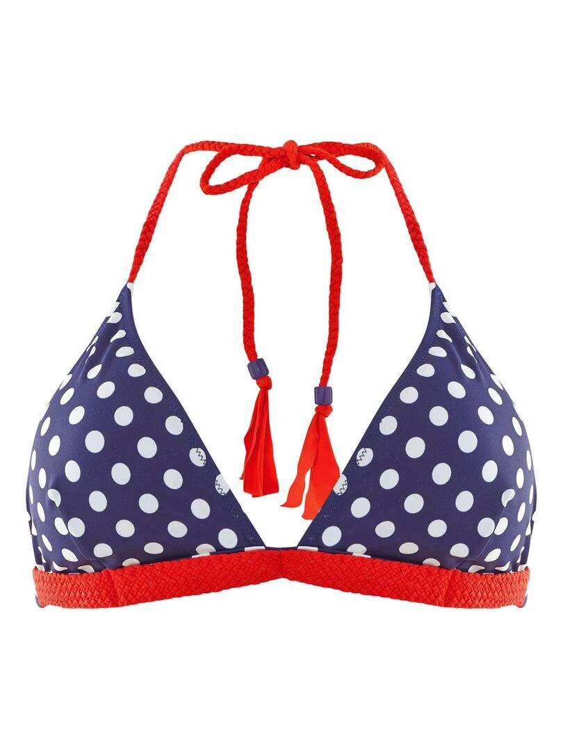 Haut de maillot triangle PLAISANCE Brigitte Bardot Bain Bleu