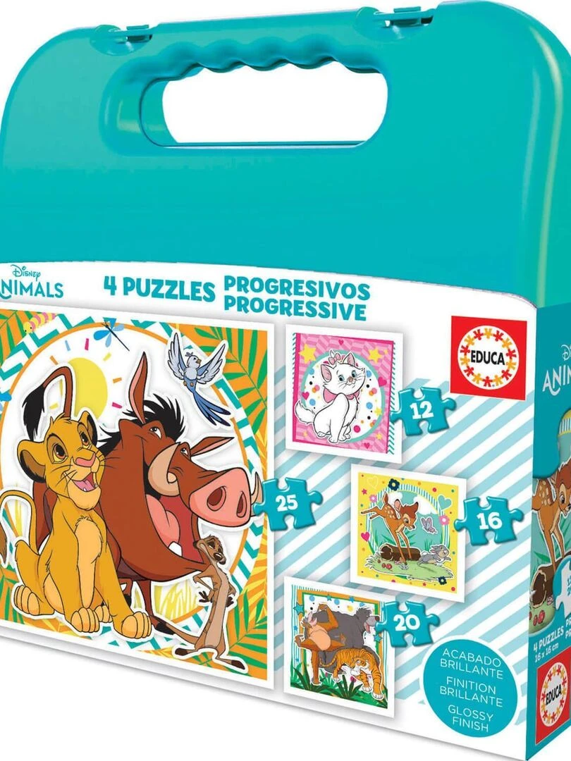 Malette Puzzles Progressifs de 12 à 25 pièces : Animaux Disney N/A