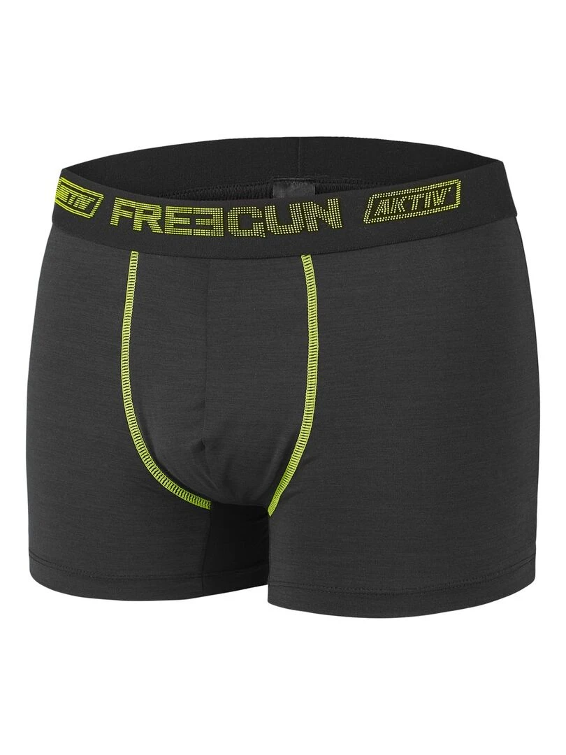 Lot de 4 Boxers homme Aktiv Sport Ultra 3D Freegun   Noir