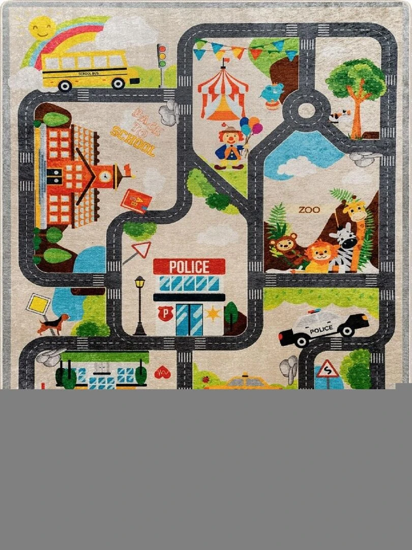 Tapis Circuit de Voiture Beige Beige