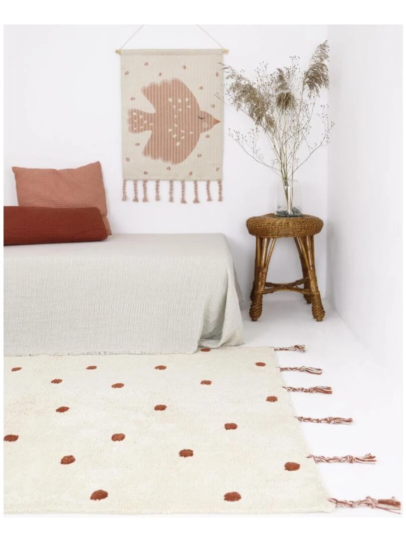 Tapis Coton Nümi Ambre par Nattiot 100 x 150 cm Nattiot Rose framboise