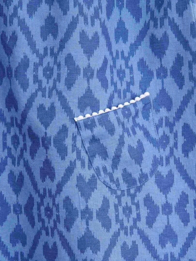 Robe Tie and Dye  Été Fille  Manches Papillons  BUTTERFLY   'LA FAUTE A VOLTAIRE'   Bleu