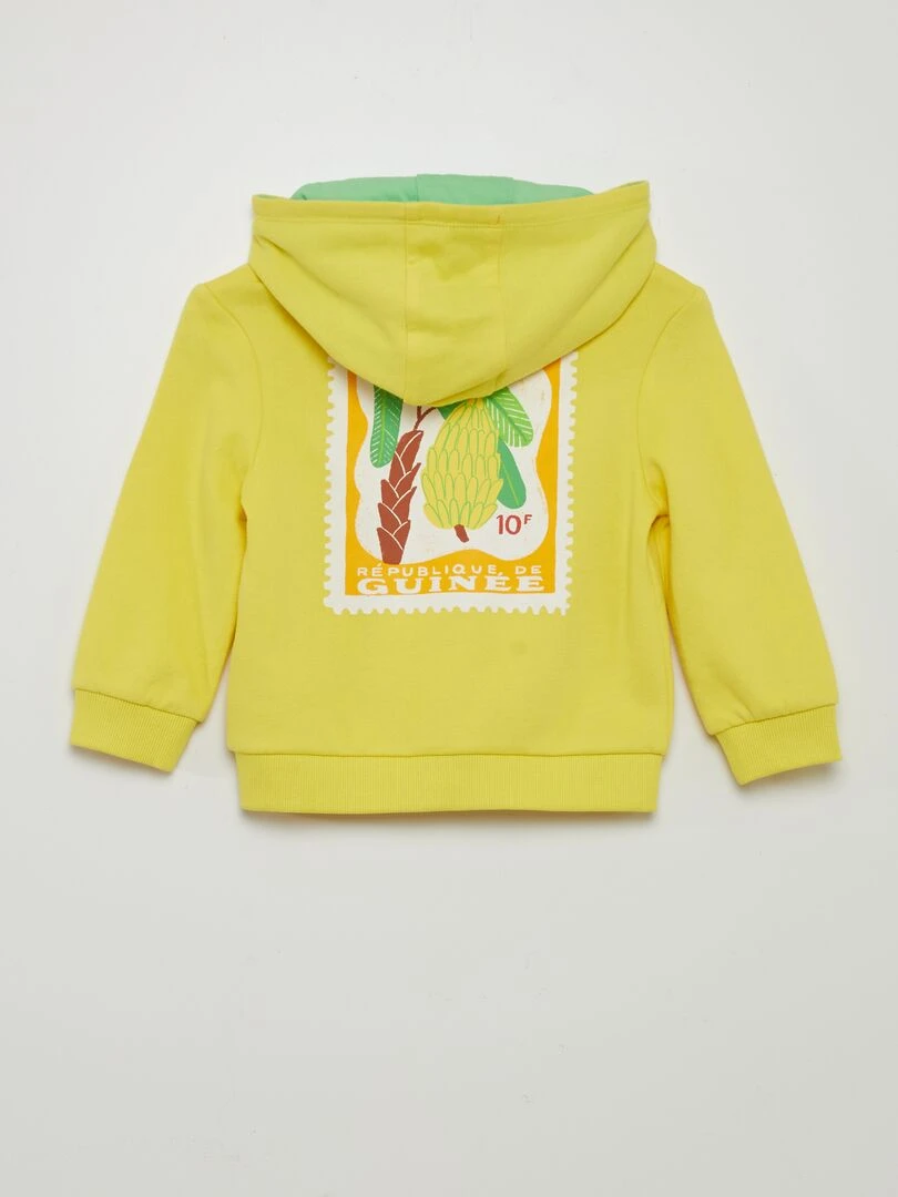 Sweat à capuche zippé x Arianne Butto   Jaune