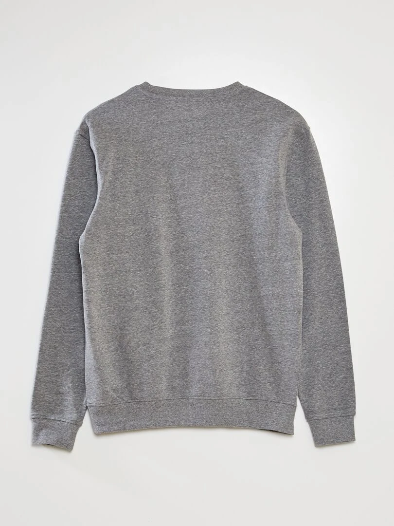 Sweat uni en molleton léger Gris
