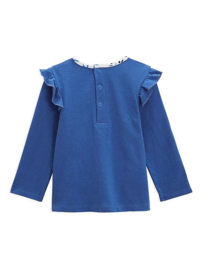Pyjama bébé 2 pièces à pieds retroussables Océan d'amour   Bleu