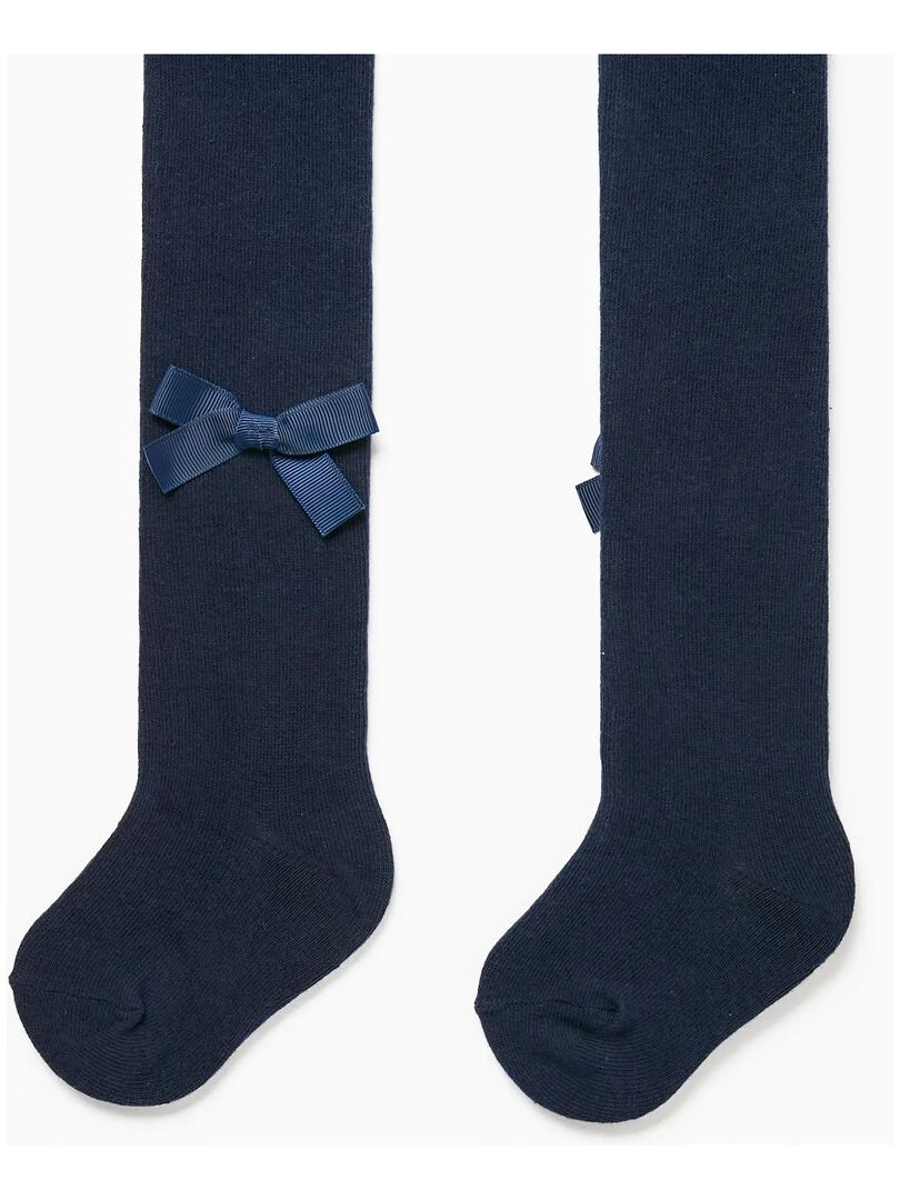 Collant en coton stretch essential line 'Zippy' Bleu nuit