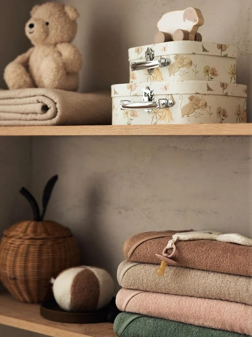 Cape de bain en éponge Nougat (100 x 100 cm) Beige