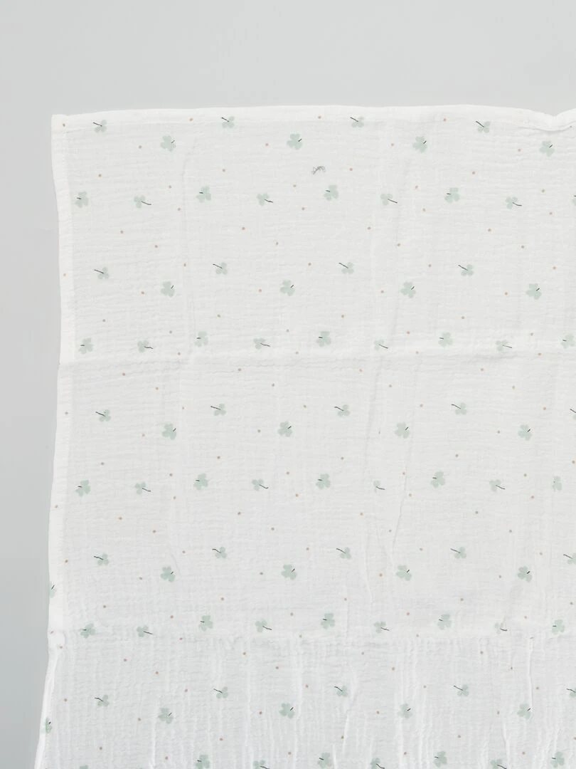 Lange en tissu gaufré   Blanc