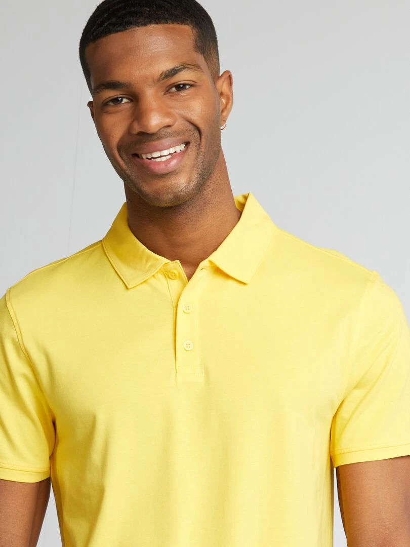 Polo stretch slim fit   Jaune