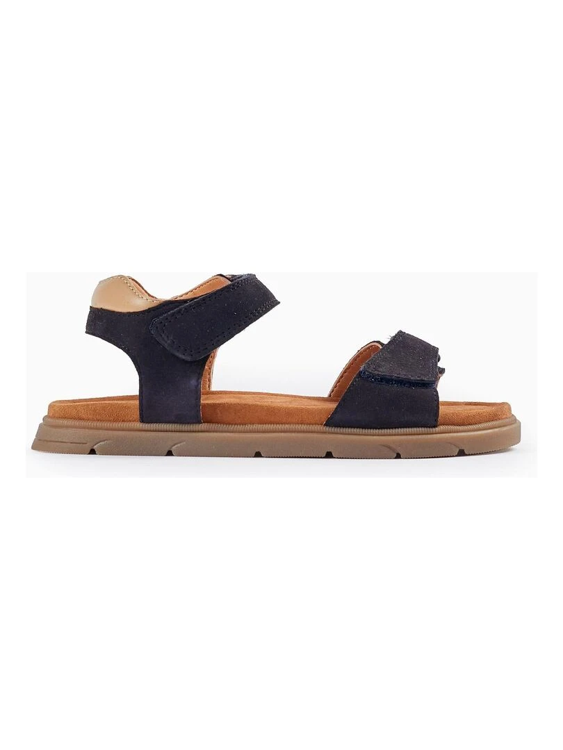 Sandales en cuir pour Garçon CÉRÉMONIE Bleu foncé
