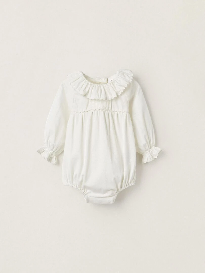 Bodies Blouse à manches longues pour nouveau né manches longues ATLANTIC COMPANY Blanc
