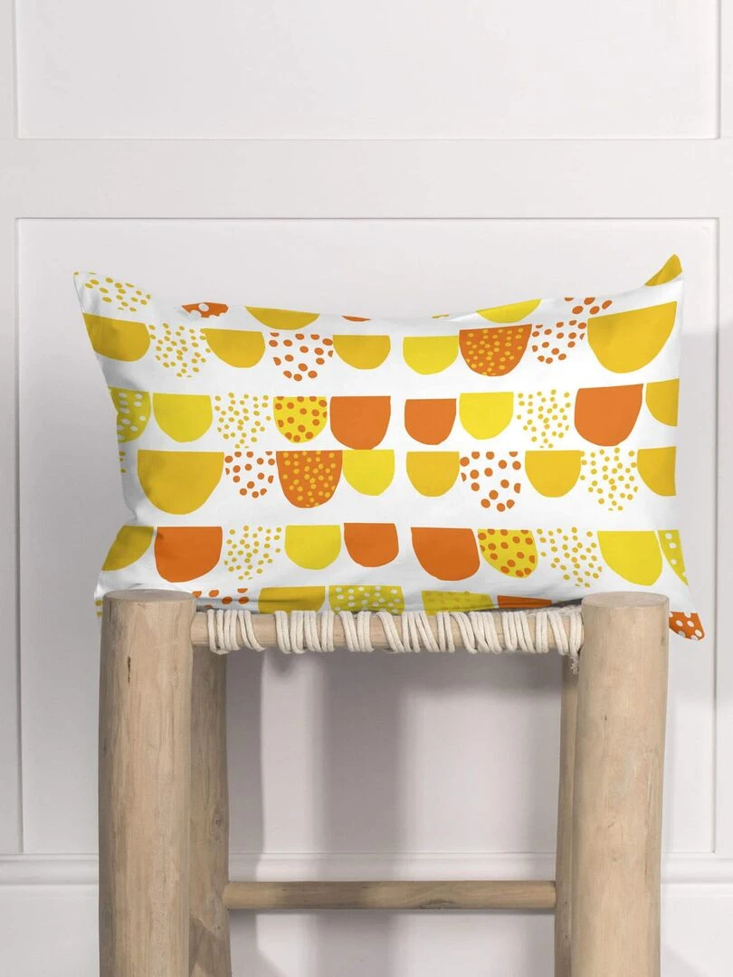 Housse de coussin Pretty parrots "Happyfriday"   Blanc