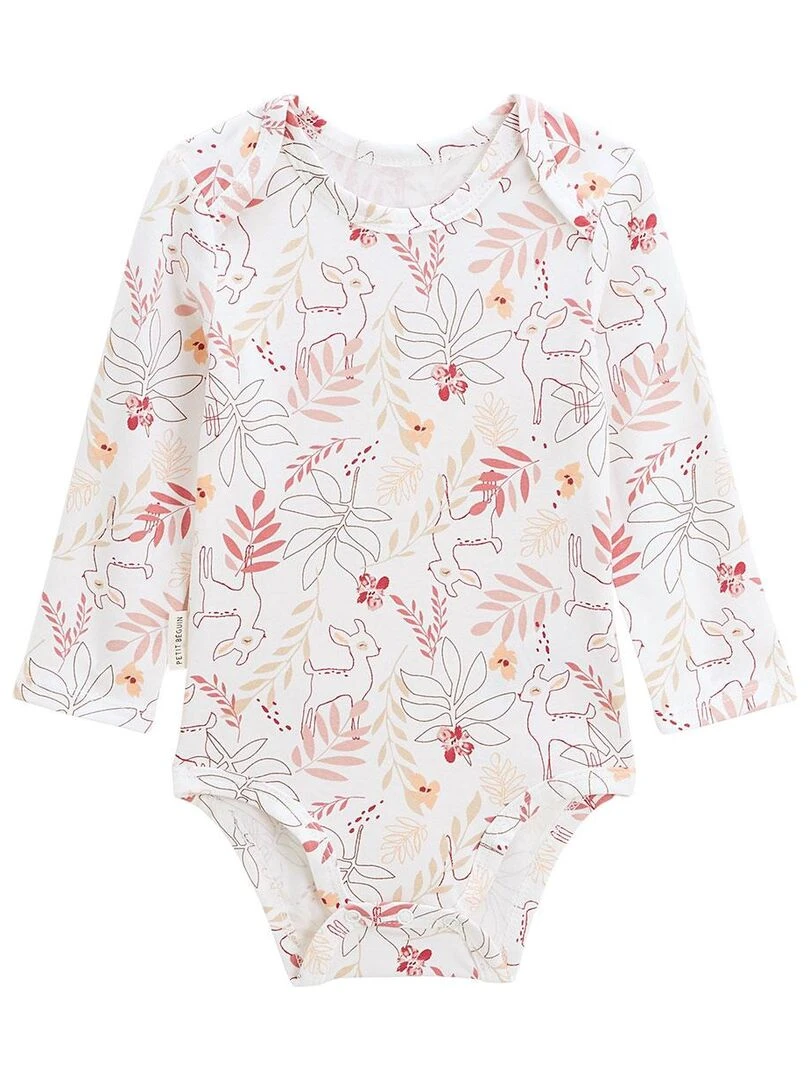 Lot de 2 bodies bébé manches longues Oma Biche   Rose